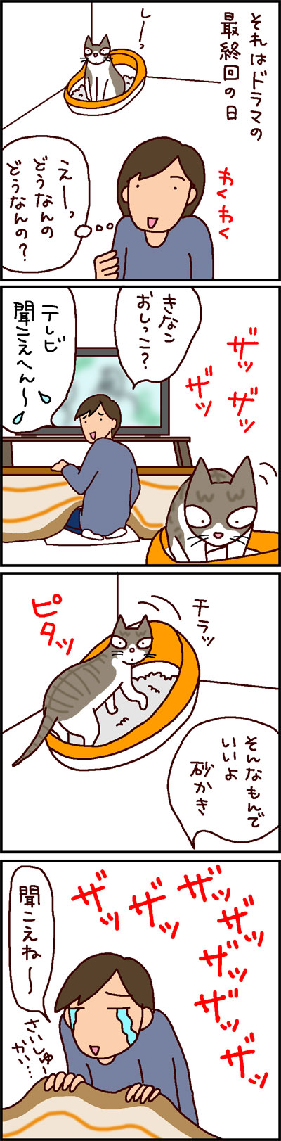 砂かくネコの4コマ猫漫画