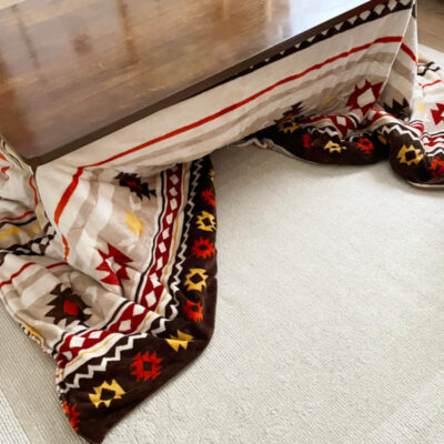 猫がこたつ入った後